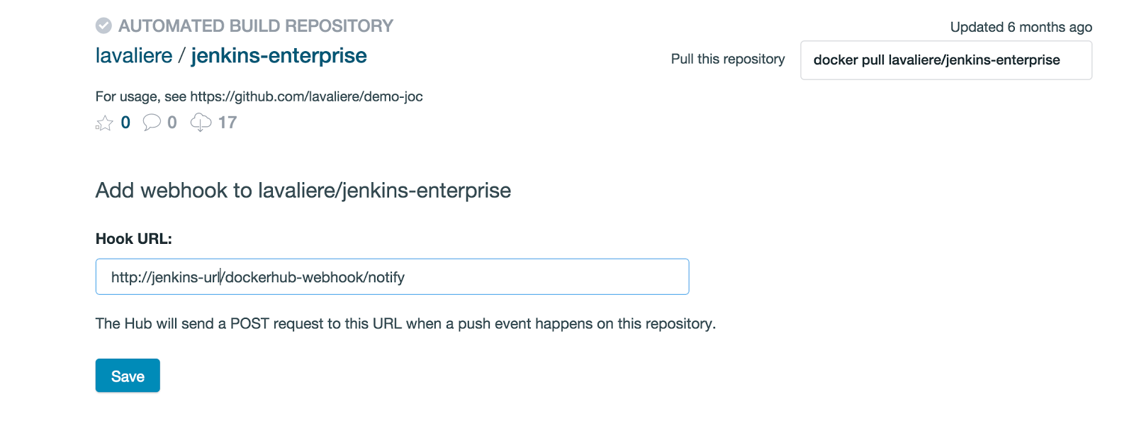 Jenkins adding webhook